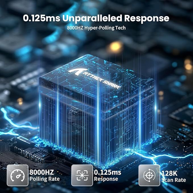Attack Shark X68HE คีย์บอร์ดสวิตช์แม่เหล็กสําหรับเล่นเกม FPS 8K Polling Rate