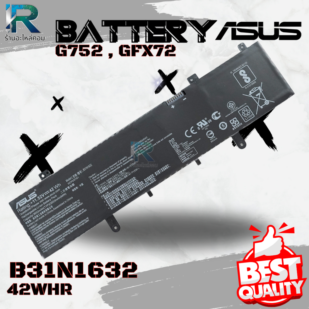 Battery Asus 0B200-02540000 0B200-02540200 0B200-02540300 B31N1632 42Wh ประกัน 6 เดือน