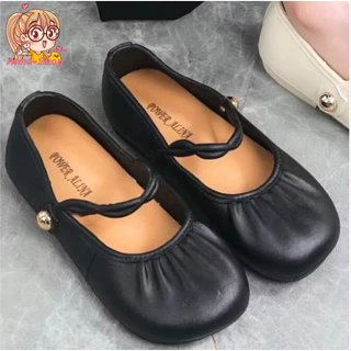 Anna shop รองเท้าคัชชู รองเท้าผู้หญิงแฟชั่น ทรงมินิมอล งาน PVC มาใหม่ T330