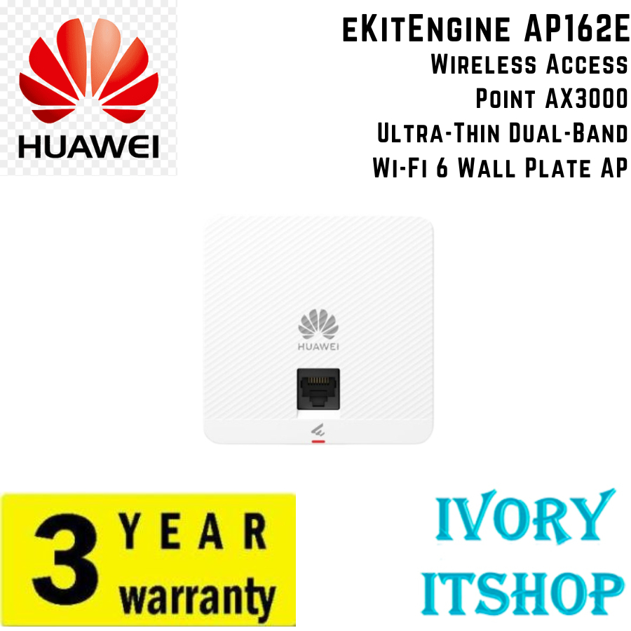 Huawei eKitEngine AP162E Wireless Access Point AX3000 Ultra-Thin Dual-Band Wi-Fi 6 Wall Plate AP