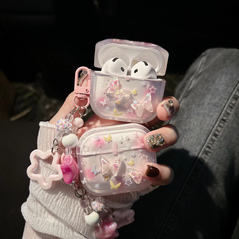 S【 ลายใหม่ 】เคสหูฟัง เคสใสการ์ตูนนูน Airpods4 เคสหูฟังบลูทูธ เคสหูฟังไร้สาย Airpods 4 3 pro 1 2 j206