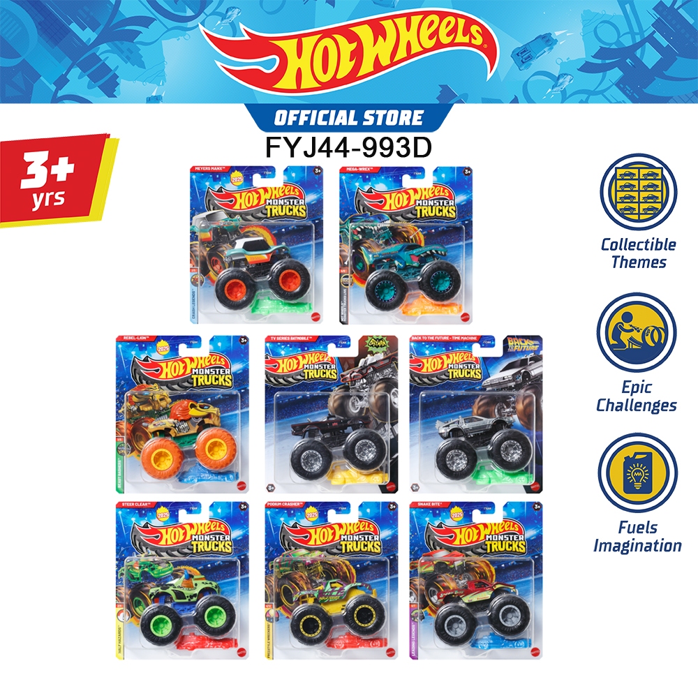 Hot Wheels Monster Trucks 1:64 Scale Die-cast Trucks ฮอตวีล มอนสเตอร์ทรัคส์รถขนาด 1:64 FYJ44 (993D) TH