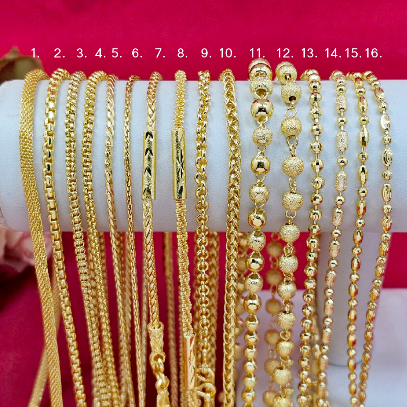 สร้อยคอทอง 1 บาท คละเเบบ ความยาว 16,20 นิ้ว งานแฟชั่น ใส่ได้ทุกโอกาส ใส่อาบน้ำได้ งานสวย พร้อมส่ง รูปถ่ายจากสินค้าจริง