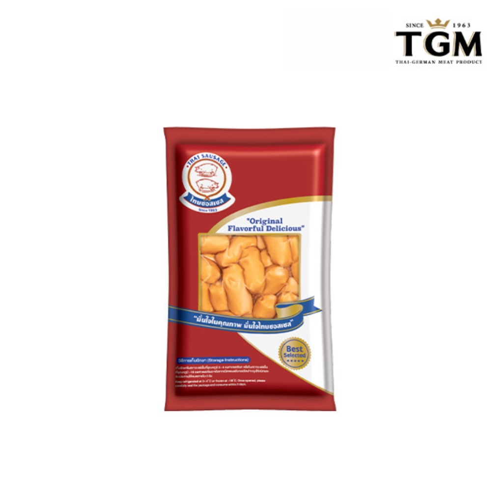 TSS ไส้กรอกจูเนียร์ ตราไทยซอสเซส (หมูสองตัว) (Junior Sausage) 500 g