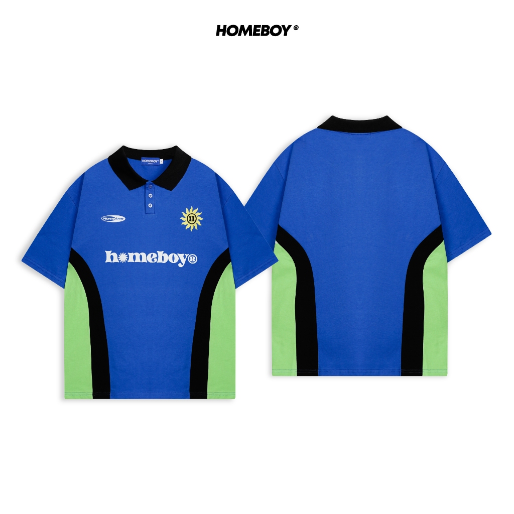 ❗️[ส่งเร็ว กทม. 1 วัน]❗️HOMEBOY เสื้อกีฬาคอปก รุ่น HB.AQUA.SEA.JERSEY