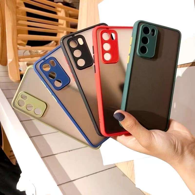 เคสขอบสีหลังแบบขุ่น ใช้สำหรับ Oppo A1K A3S F11pro Reno2F A37 A37F F9 A12 A5S A7 A5 A9 2020 A83 เคสกันกระแทก