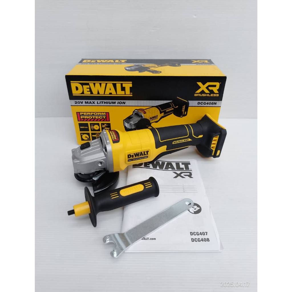 DEWALT หินเจียรไร้สาย20V รุ่น DCG408N-B1 ( เครื่องเปล่า ) รับประกัน 3ปี ของแท้100%