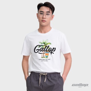 GALLOP : Graphic Tee เสื้อยืดพิมพ์ลาย ผ้าคอตตอนผู้ชาย รุ่น G…