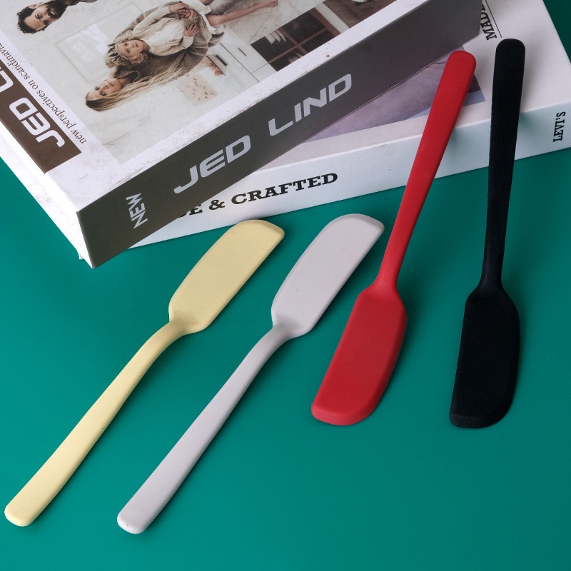 🏠มีดเนยซิลิโคนเครื่องตัดชีสไม้พายแยม Silicone Butter Knife Cheese Cutter Jam Spatula