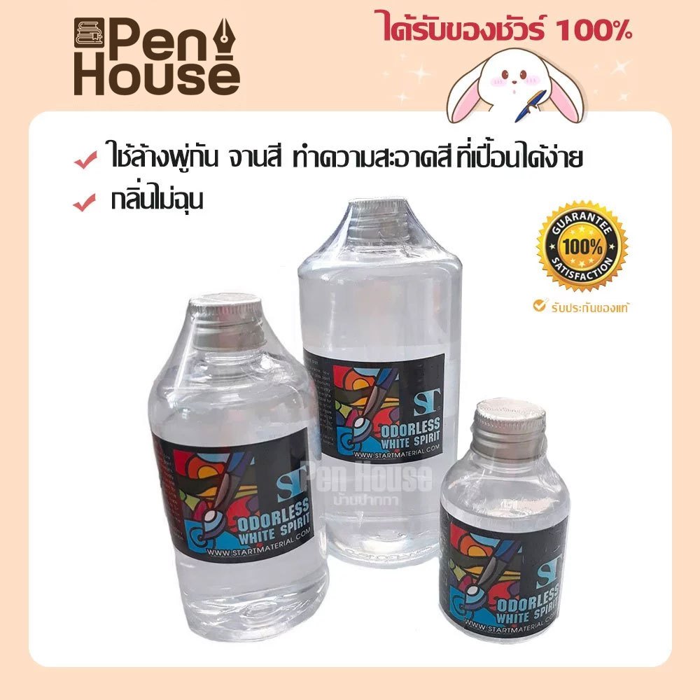น้ำยาล้างพู่กันสีน้ำมัน/สีอะคริลิค/สีเพ้นท์แก้ว ผสมสีน้ำมัน ลบรอยสีบนเฟอร์นิเจอร์  Odorless white spirit/brush cleaner