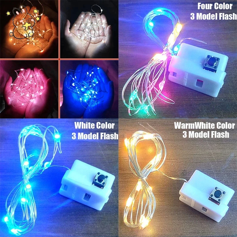 ไฟแต่งห้อง ไฟเส้น led 3 โหมด ไฟลวด​ ไฟประดับตกแต่งของขวัญของแต่งห้องไฟติดห้องไฟเส้น led