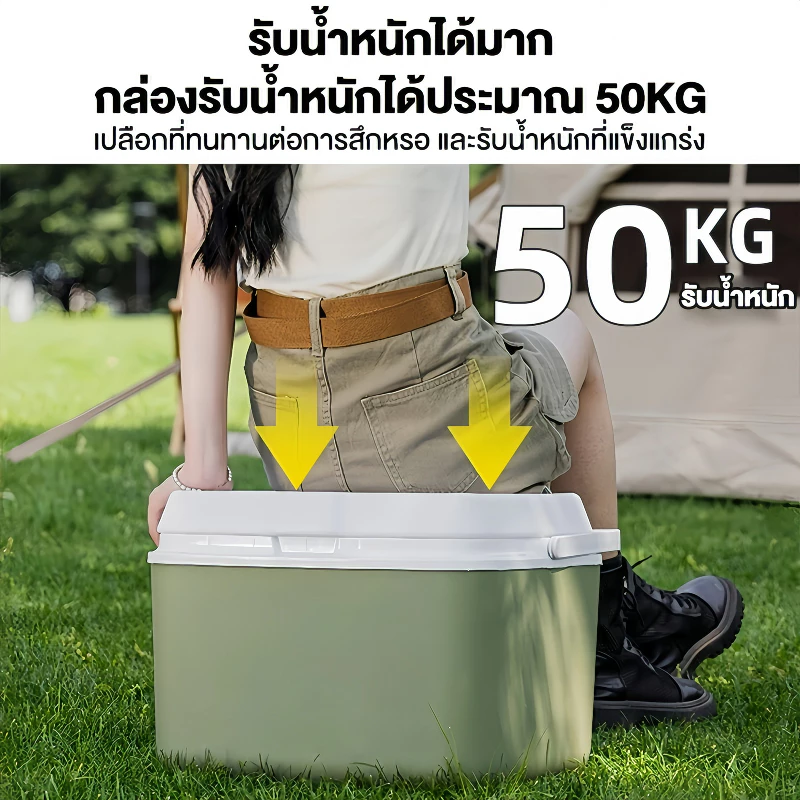 🚚จัดส่งฟรี กระติกน้ำแข็ง ถังน้ำแข็ง camping กล่องเก็บความเย็น ความจุ 6L/10L/16L/30L แช่เย็น 72ชั่วโมง thumbnail 8