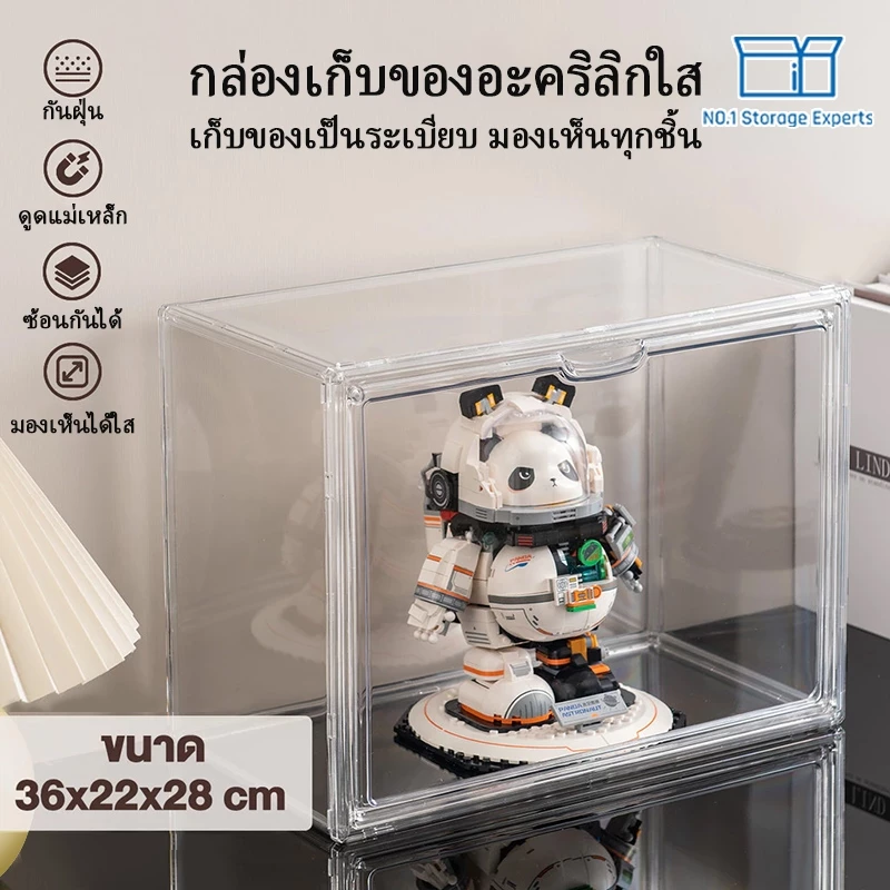 On Time ตู้โชว์ตุ๊กตา กล่อง กล่องฟิกเกอร์ Labubu ตู้ใส่โมเดล ตู้โมเดล ตู้โชว์ตุ๊กตา กล่องโมเดล 3 ชั้น ของสะสม กล่องใส