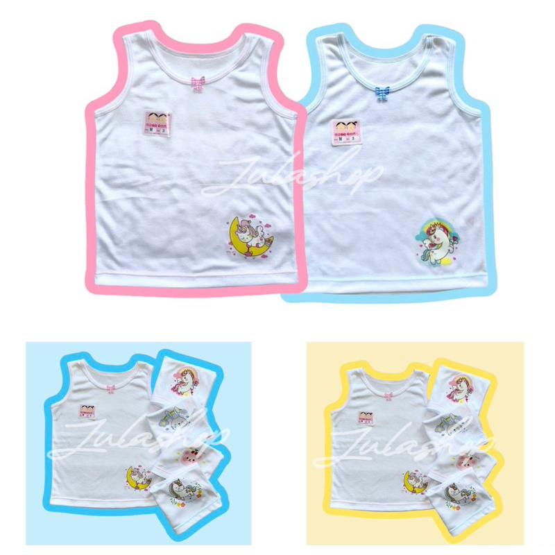 เสื้อกล้ามเด็กใส่ไปโรงเรียน เสื้อกล้ามเด็กผู้หญิง ซับใน ทับใน ผ้านิ่ม คละลายการ์ตูน (งานไทยส่งจากไทย)