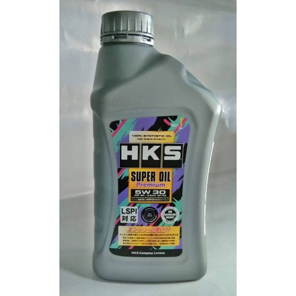 HKS Super Oil 5W-30 ขนาด 1 ลิตร น้ำมันเครื่องเบนซิน สังเคราะห์แท้ 100% Super Oil Premium
