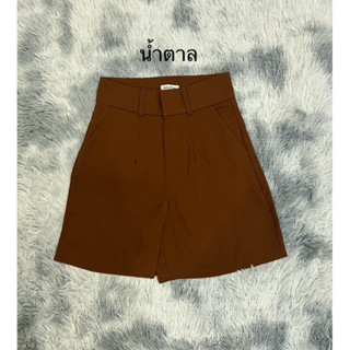 A02 กางเกงขาสั้นตะขอมีหู ผ้าZARA งานป้าย  มีกระเป๋า2ข้าง