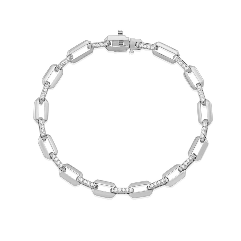Jewellista สร้อยข้อมือเงินแท้ 925 ประดับพลอย CZ รุ่น Fenella