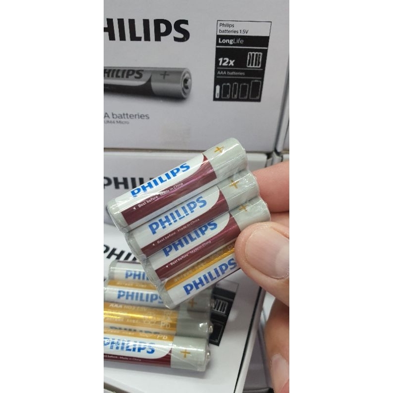 [ถ่านAAA /48ก้อน] ถ่าน AAA PHILIPS 1.5V [[ ของเเท้ ]]