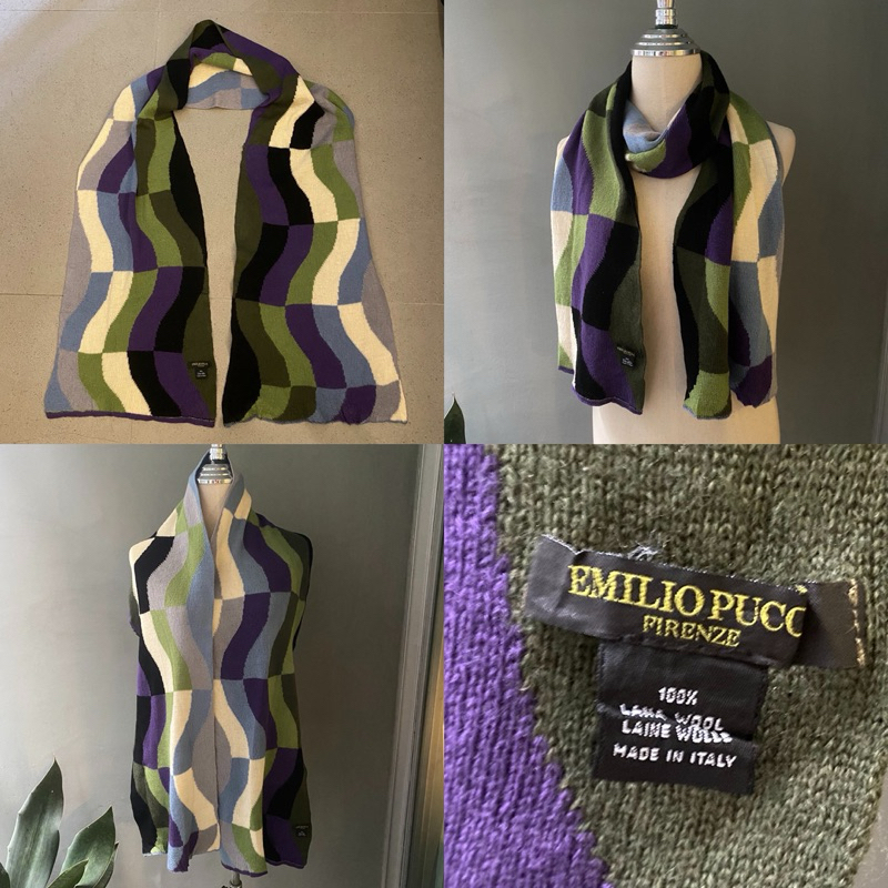 Emilio Pucci wool scarf Made in Italy