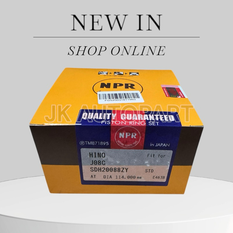 แหวนลูกสูบ HINO JO8C-T J08C TURBO SDH20088ZY 114m 2.5/2/4 ยี่ห้อ NPR แท้ๆ สั่งเบิกโดยตรง/RONBKP