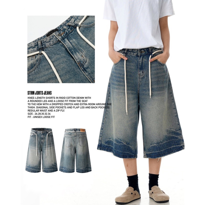STRM JORTS JEANS กางเกงขาสั้นยีนส์