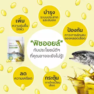 ของใหม่ 💯% บียอนด์ โอเมก3 พลัส+ : 1 ซอง (60 แคปซูล) beyonde Omega 3 Plus+ Fish Oil น้ำมันปลา หลอดเลือดสมองหัวใจ ULIFE