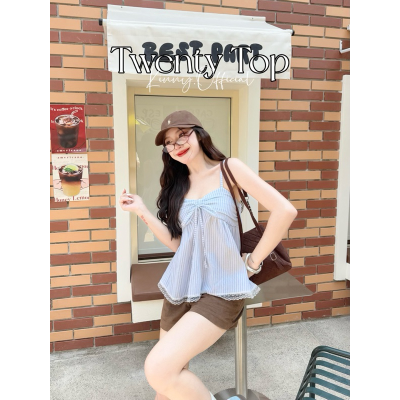 Twenty Top เสื้อสายเดี่ยวผู้หญิง แต่งโบว์