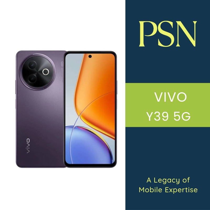 ใหม่! vivo Y39 5G (8+256GB) วีโว่ | ชิปเซ็ต Snapdragon® 4 Gen 2 | แบตเตอรี่ BlueVolt 6500mAh | ลำโพง