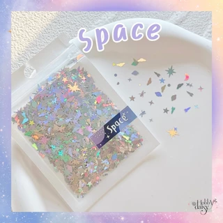 Space Glitter กลิตเตอร์ธีมลายอวกาศ ดาว ยานอวกาศ สำหรับตกแต่ง DIY