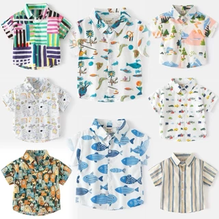 MC089 (ลาย 17 - 32 ) 🌟พร้อมส่ง🌟งานมาใหม่ เสื้อเชิ้ตเด็กชาย เชิ้ตแขนสั้นเด็กชาย เสื้อผ้าเด็ก