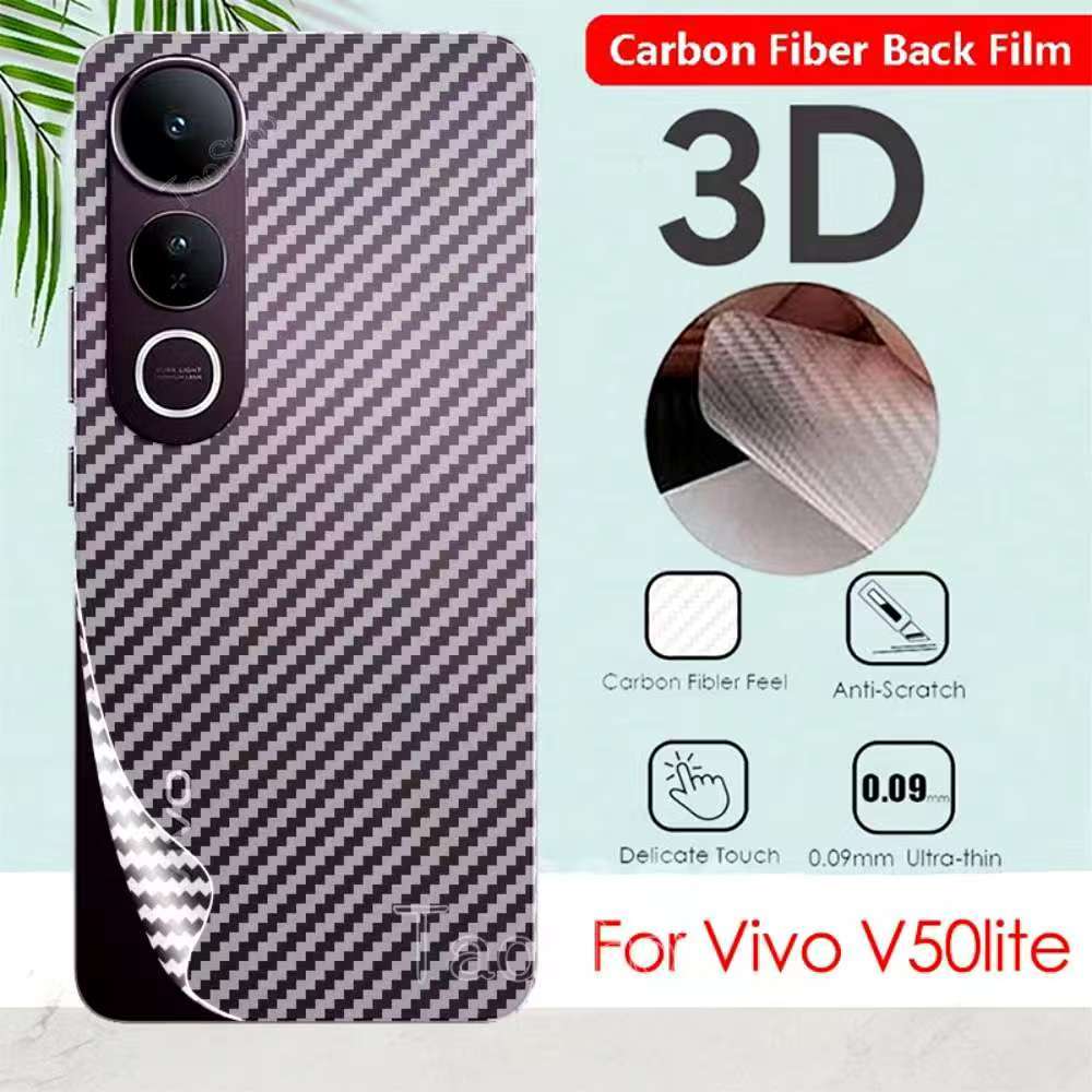 Vivo V50 Liteตรงรุ่น(พร้อมส่งในไทย)ฟิล์มหลังลายเคฟล่าVivo V50 Lite