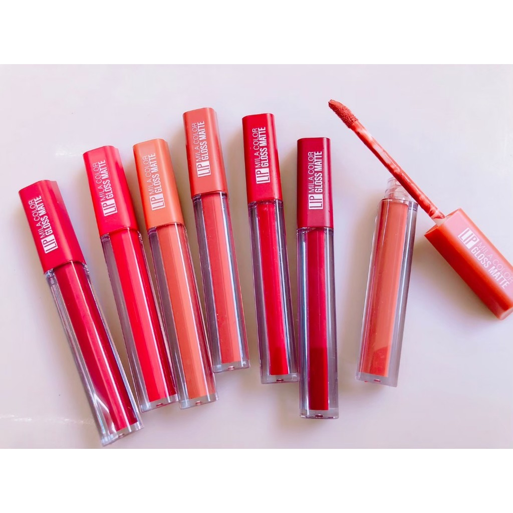MILA ลิปกลอสกึ่งแมทท์ สีสวยติดทนกันน้ำ พกพาง่าย MC.5132