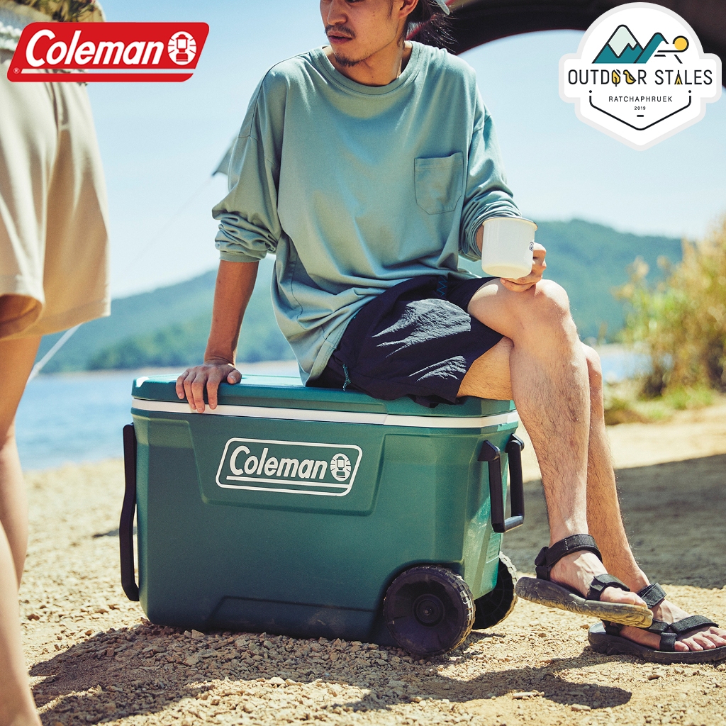 Coleman JP Xtreme Wheel Cooler 62 Qt Evergreen