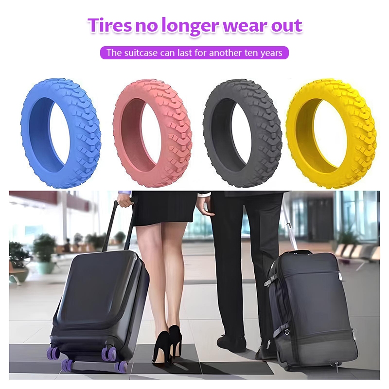 ฝาปิดป้องกันล้อกระเป๋าเดินทาง ฝาครอบป้องกันล้อ ฝาปิดกระเป๋าเดินทางแบบลาก แบบเงียบ 8อัน - 2