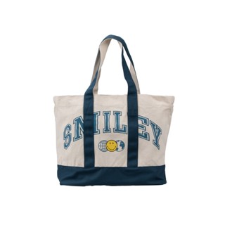 SMILEY® COLOR BLOCK TOTE (WHITE/GREEN)