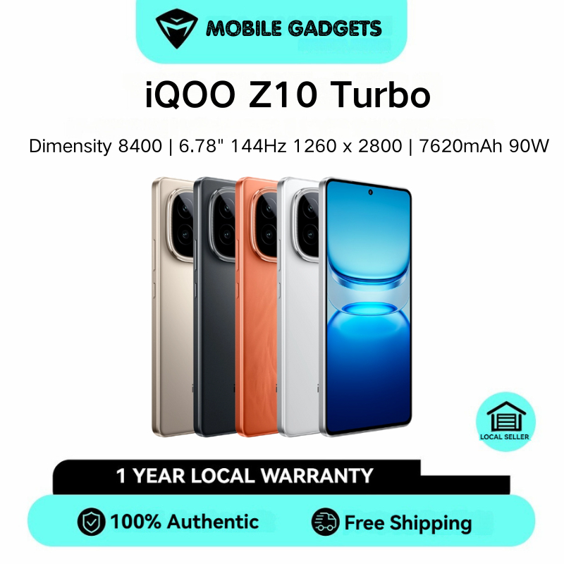 Vivo iQOO Z10 Turbo | Dimensity 8400 (4 nm) | 6.78" 144Hz 1260 x 2800 pixels | 7620 mAh 90W