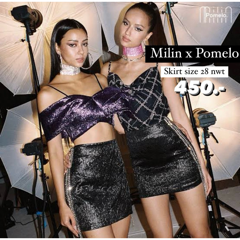 กระโปรง pomelo x milin size 28 new