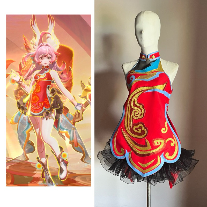 [Pre-Oeder] ROV Cosplay ชุดคอสเพลย์ อาโอวี อาย่า สกินตรุษจีน