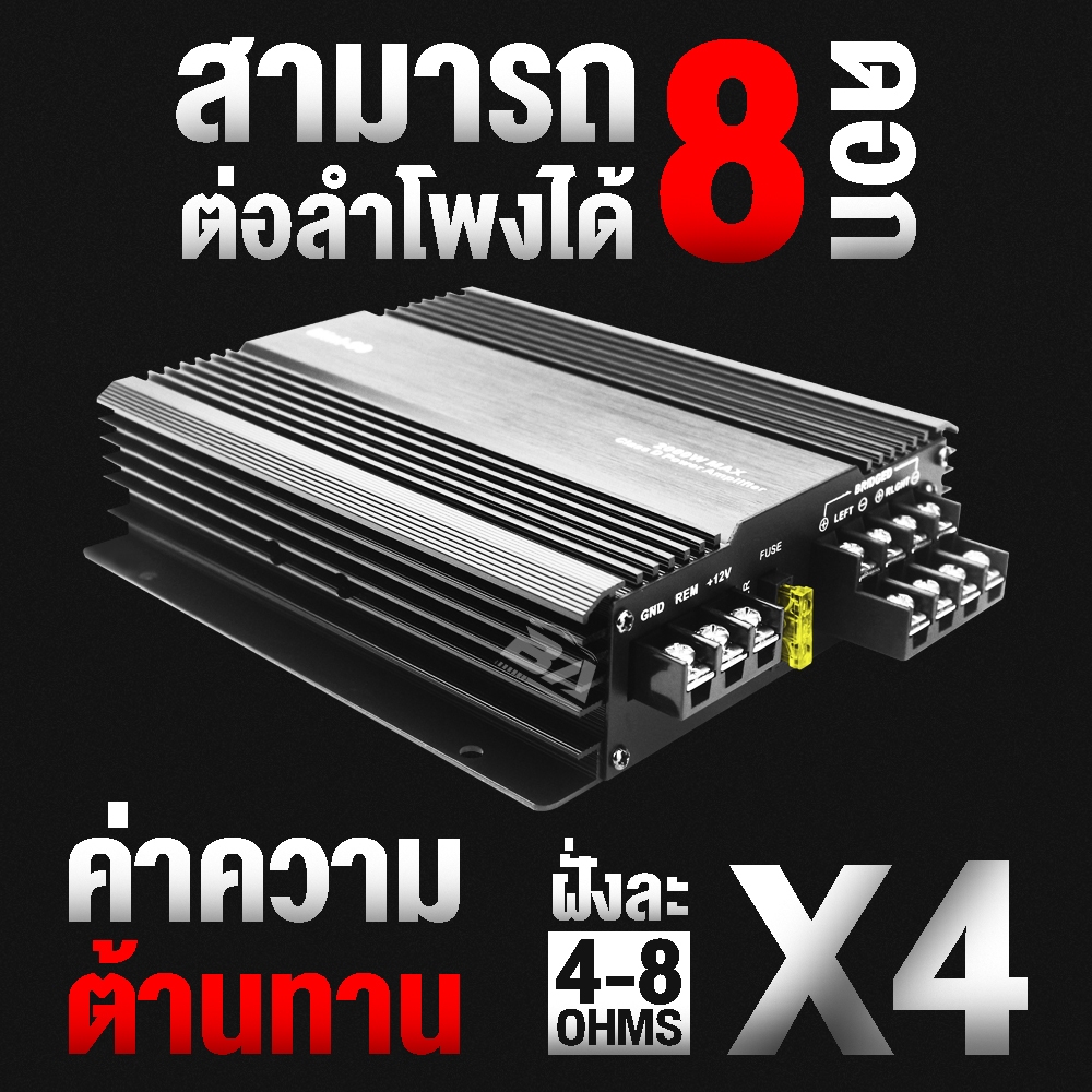 BA SOUND ชุดเครื่องเสียงติดรถยนต์ มีให้เลือก 2 ชุด รับประกัน 1ปี เพาเวอร์แอมป์ CLASS D 4CH. แถม ปรีแอมป์รถยนต์ 7แบนด์ ราคา ถูกที่สุด ดีลบีเคเค แกลเลอรีภาพที่ 2