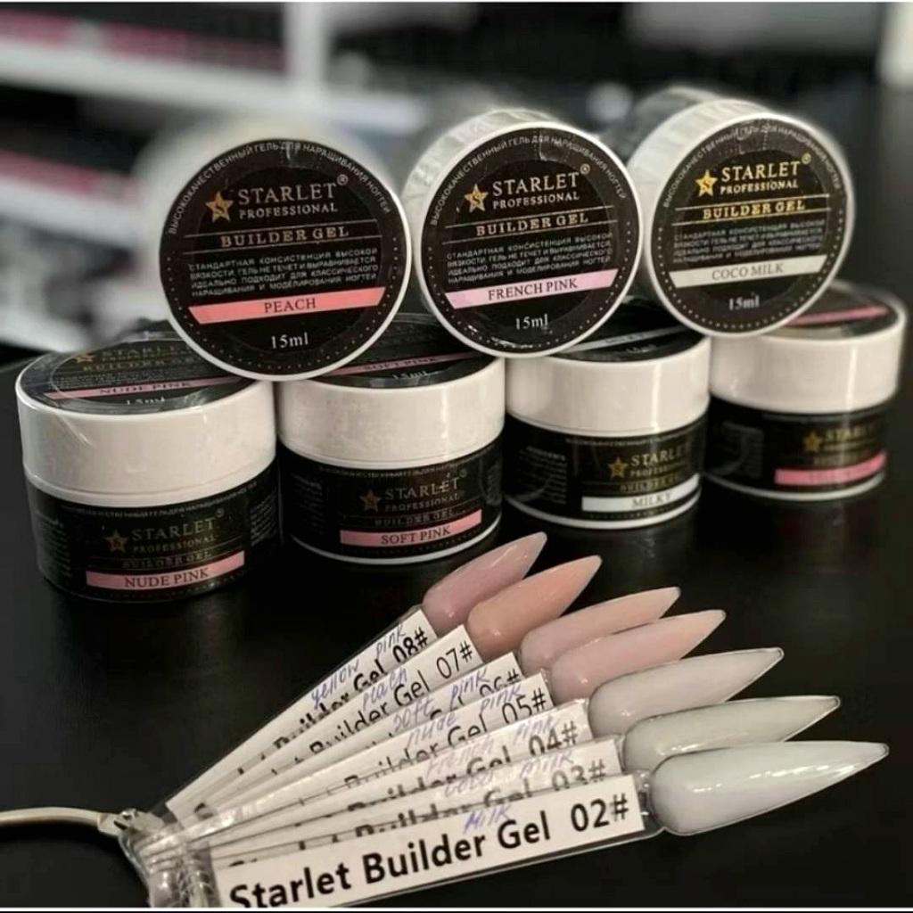 🆕️STARLET Builder Gel🇷🇺 เจลต่อเล็บแบบกระปุก มี 10 สีให้เลือก เจลเคลือบเล็บ 🇷🇺นำเข้าจากRussia