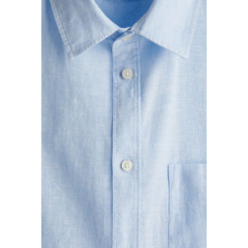 H&M(เอชแอนด์เอ็ม) Regular Fit Linen-blend shirt Men Regular Fit Linen-blend shirt 1256945_4