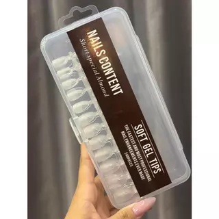 รุ่นสั้นพิเศษ / PVC เจลลี่เนื้อ soft gel Nails content ปริมาณ 240 ชิ้น เกรดดีที่สุด เนื้อบางเนียน ไร้โคน (ตะไบมาแล้ว) เห