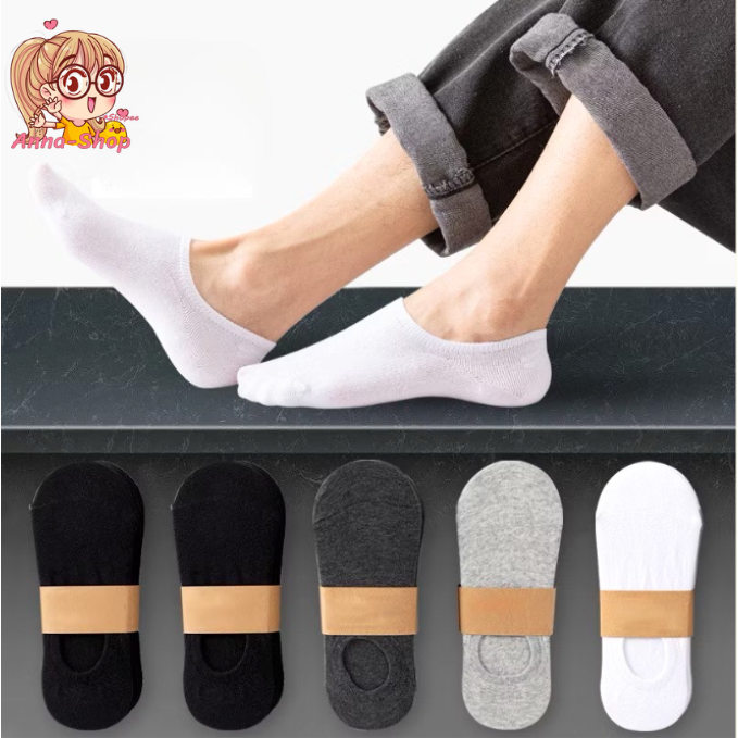 Anna shop ถุงเท้าข้อเว้า ซ่อนขอบ สไตล์ญี่ปุ่น มีซิลิโคนกันหลุด ขนาดฟรีไซส์ S70 – โปรปัง