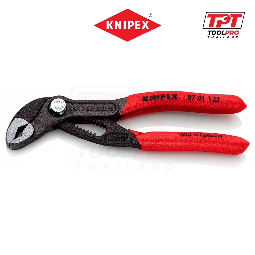 Knipex คีมปั๊มน้ำไฮเทค 125mm Cobra High Tech Water Pump Pliers (87 01 125)