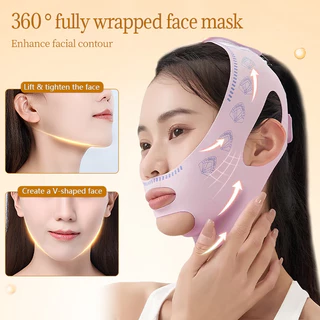 สายรัดนวดหน้า V Shape เทปพันหน้ายกกระชับใบหน้า นํากลับมาใช้ใหม่ ต่อต้านริ้วรอย สายรัดกระชับสัดส่วนแก้ม สายรัดแก้ม