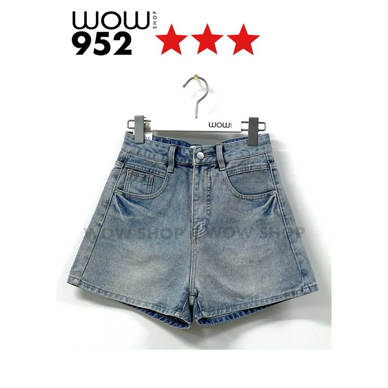 (S-XL) กางเกงยีนส์ขาสั้น ผ้าไม่ยืด wow shop #3redstar