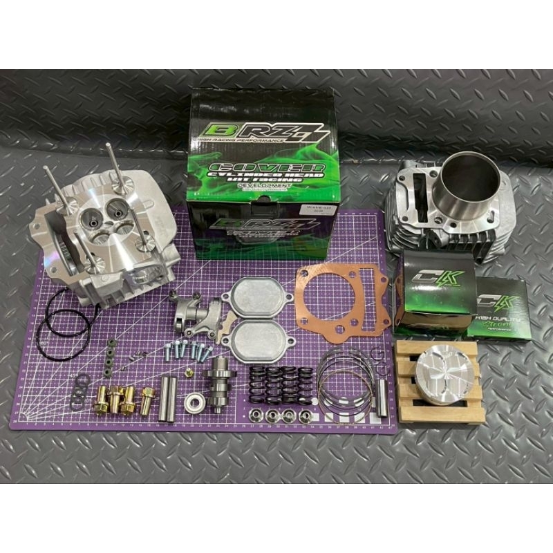 ฝาสูบ4วาล์วwave125 ชุด4วาล์วเวฟ125ชุด4วาล์วwave125เสื้อลูก66/67พร้อมฝาสูบ4วาล์วBRZ แถมเฟืองปรับองศา