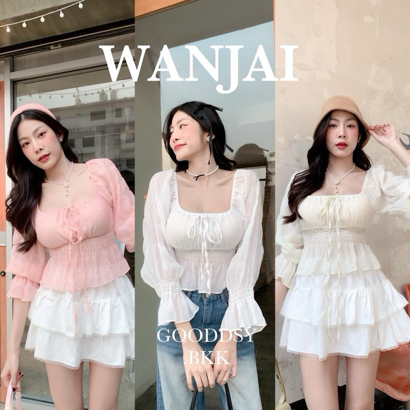 Gooddsy.bkk | Wanjai เสื้อแขนยาวจั๊มเอวจั๊มแขน