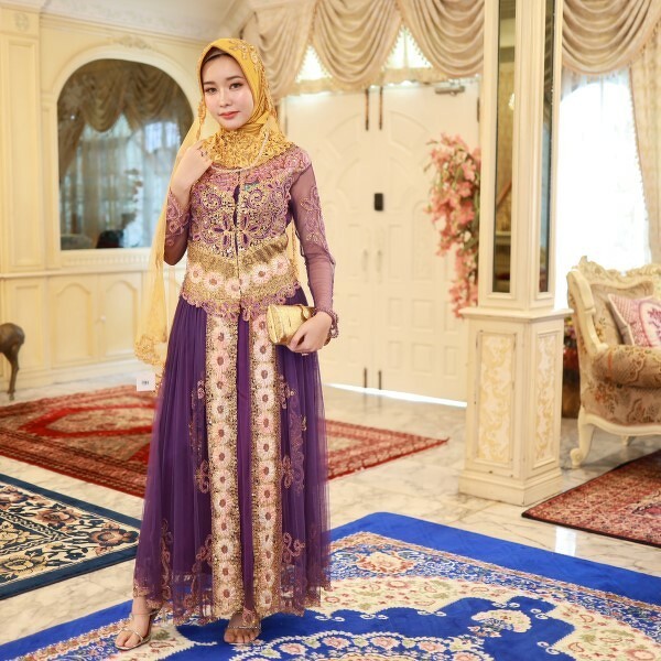 SOPHIA ชุดย่าหยา ชุดพื้นเมืองภาคใต้ มเลฯ อินโดนิเซีย หรูหราดุจเจ้าหญิง ใช้ผ้าซีทรู รหัส DRD14