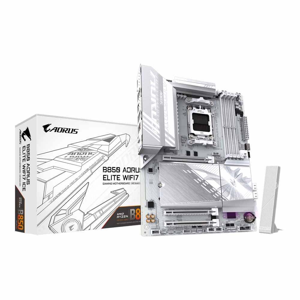 MAINBOARD (เมนบอร์ด) GIGABYTE B850 AORUS ELITE WIFI7 ICE (AMD SOCKET AM5 DDR5 ATX)